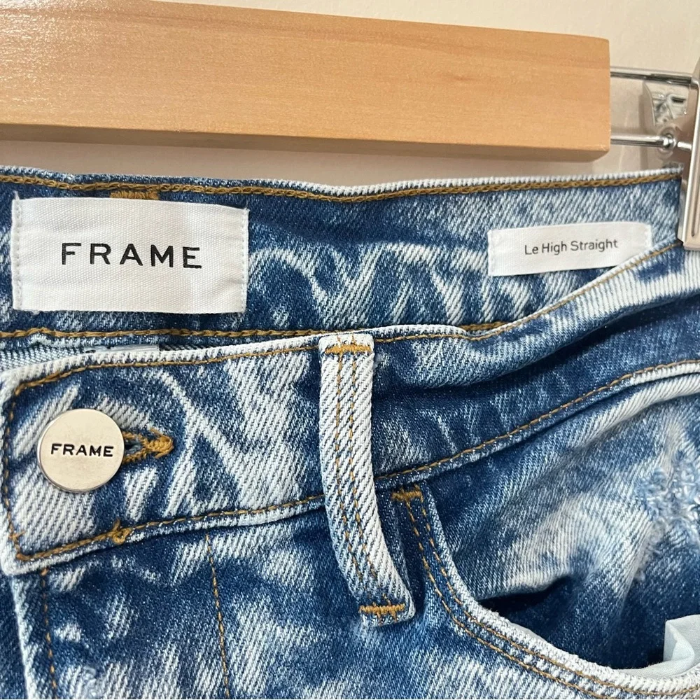 FRAME Denim Le High Straight Lombard Wash High Rise Size 26